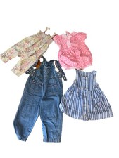 Abito e salopette vintage Lee per bambini denim a righe canyon blu fiume 12-4T Pantaloncini ragazzo price