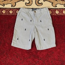 Polo Ralph Lauren ragazzo blu a righe pony logo AOP pantaloncino chino taglia 7 Pantaloncini ragazzo price
