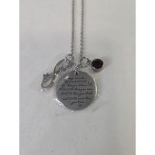 Collana con ciondolo ispiratore coraggioso forte intelligente amato tono rosso argento Collana smart price