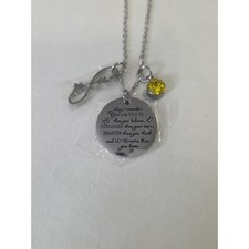 Collana con ciondolo ispiratore coraggioso forte intelligente amato tono giallo argento Collana smart price