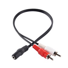 STEREO JACK FEMMINA AUDIO CAVO 2 2RCA MASCHIO 30CM 3.5 MM AUX ADATTATORE yz Cavo audio price