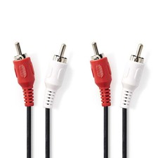 Cavo Audio Stereo 2x RCA maschio - 2x RCA maschio 2m Nero Cavo audio price