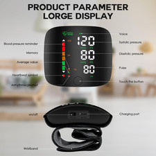 Misuratore Pressione Arteriosa Polso Ricaricabile Grande Schermo LED Doppio Utente Frequenza Cardiaca Blood Pressure Monitor price