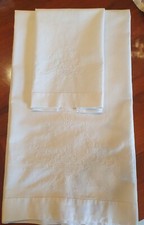 Asciugamani, 1 viso + 1 bidet,  in puro lino ricamati e giornino a mano Asciugamano viso e mani price