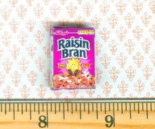 Casa delle bambole formato miniatura colazione uvetta scatola cereali # RB Breakfast Cereal price