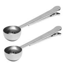 2 Pezzi Cucchiaino da Tè Caffè in Acciaio Inox con Clip Sacchetto Misuratore Cucchiaio Latte Milk price