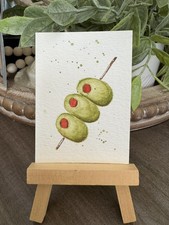 Quadro originale ACEO - olive - di Andrea - narcisi e margherite Olives price