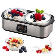 Macchina Yogurtiera 2000ml, Yogurt Elettrico con 2 Bicchieri 2 Contenitori Yogurt price