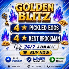 Adesivo Golden Blitz Monopoly Go 4⭐uova sottacete e 4⭐ Kent Brockman consegna veloce Eggs price