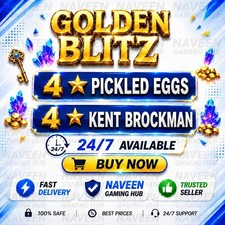 Adesivi Golden Blitz Monopoly Go 4⭐ uova in salamoia e 4⭐ Kent Brockman pre-prenotazione Eggs price