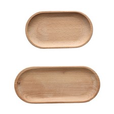 2pz Vassoi da Servizio in Legno Massello Ovali Piatto Frutta Marrone Cioccolato Fruits price