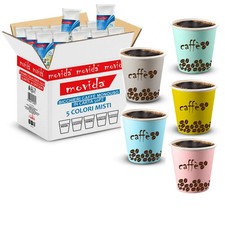 1000 Bicchierini Caffè 75ml Carta Bio Monouso Assortiti Eco Espresso Ufficio Caffè price