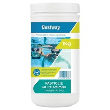 Cloro Multiazione in Pastiglie 20 g Bestway 1 Kg per Trattamento Completo Acqua Acqua price