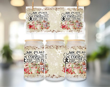 Mr. Clause, lattina di vetro smerigliato 16 oz, coperchio/paglia/caldo/freddo in bambù (can23) Traditional Beverages price