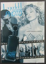 Pubblicità rivista Lagerfeld 1990 foto fragranza per uomo - Un uomo. Una donna. Una macchina fotografica. Camera Fragrance price
