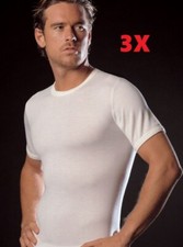 Set 3 Maglie Intime da Uomo in Cotone Magliette a Girocollo t-shirt Intimo Canotte / Maglie Intime Uomo price