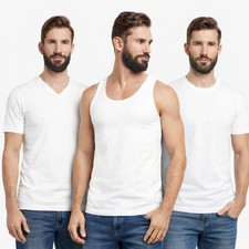 3 Maglie Intime Uomo Cotone (Girocollo, Scollo V, Canotta) Nottingham Qualità Canotte / Maglie Intime Uomo price