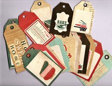 Carta Bella HOME SWEET HOME (16) ETICHETTE DA FORNO TAGLIATE A MANO riviste scrapbooking Baking Carta price