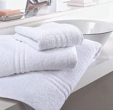 SET TRIS SPUGNA ASCIUGAMANI BAGNO TELO DOCCIA VISO OSPITE  PER HOTEL B&B BIANCHI Set bagno price