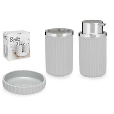 SET DA BAGNO 3 PEZZI GRIGIO Set bagno price