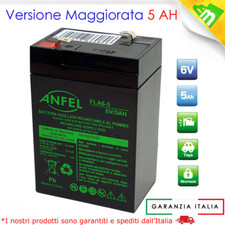 BATTERIA 6V 5A * VERSIONE POTENZIATA * 5A * SOSTITUISCE 6V 4A 4,5A 4,2A 4 ah 4,5 Batteria price
