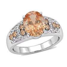 Anello EverTrue Diamante Champagne Simulato - Acciaio Inox 316L 4,75 ctw Misura 6,0 Anello solitario con diamante price