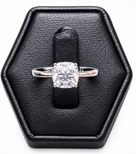 Anello solitario taglio cuscino argento sterling 925 diamante creato in laboratorio 1,50 CT misura 7 Anello solitario con diamante price