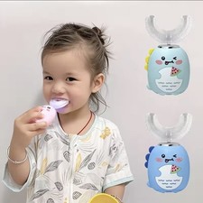 Spazzolino Elettrico a Forma di U per Bambini 360 Gradi Smart Cartoon Silicone Toothpastes price
