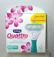Schick Quattro per Donna Lama di Rasoio Ricarica Confezione Valore, 6 Cnt. - Spedizione gratuita NUOVO! Razors e Refills price