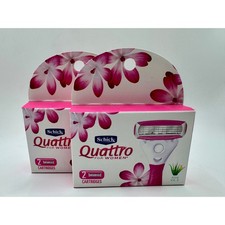 Schick Quattro Ricarica Rasoio Donna 2pz 2ct Cartucce Rosa Aloe Vit E 4 Lame Razors e Refills price