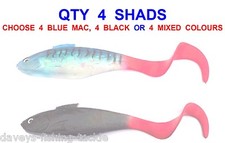 4x18cm CURLY FIRE TAIL SHAD SHADS PER PESCA MARE BARCA CANNA COD ESCHE USO JIG HEADS Fishing Rod (Jig) price