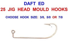 25 GANCI STAMPO TESTA JIG DAFT ED PER ESCHE 2 IN 1 4 IN 1 PESCA MARE BARCA CANNA COD Fishing Rod (Jig) price