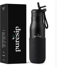 Puresip Bottiglia Acqua 500ml Acciaio Inox Isolata Caldo Freddo Bottiglia Sottovuoto Nero Thermos price