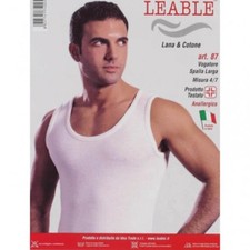 Canottiera uomo spalla larga cotone e lana invernale termica Intimo termico price