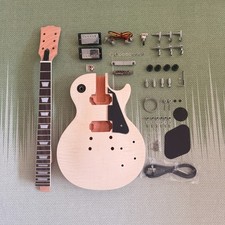 Kit chitarra elettrica fai da te 6 corde stile LP corpo mogano fiamma acero top parte CR Electric Guitars price