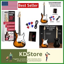 Kit Chitarra Elettrica CS 39" - Perfetto per Principianti e Pro, Finitura Sunburst Electric Guitars price