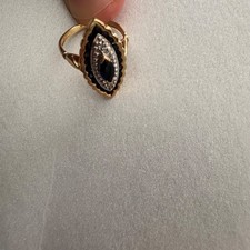 Anello donna in oro giallo 18 kt con zaffiri blu e diamanti misura 4,25 Anello in oro price