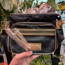 Borsa Versace Parfumes nera oro pochette o tracolla designer silenziosa lusso Perfumes Donna price