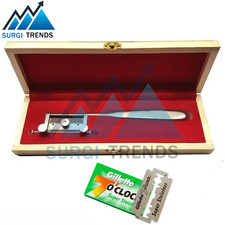 Coltello innesto pelle argento manico con lama pelle dermatoma kit strumento chirurgico Physics price