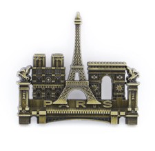 Calamita frigo metallo 3D "Landmark Buildings Parigi Francia" bellissimo design nuova Magnete da frigorifero price