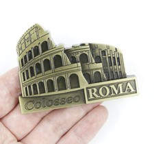 Calamita Frigo 3D Metallo "Colosseo Roma" Viaggio Souvenir Regalo Nuova Alta Qualità Magnete da frigorifero price