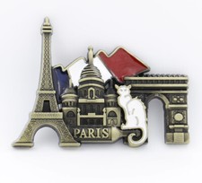 Calamita frigo metallo 3D "Parigi Landmark" Francia souvenir regalo nuova buona qualità Magnete da frigorifero price