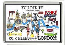 London Marathon 2026 Fridge Magnet Jumbo 90mm x 60mm Size Magnete da frigorifero price