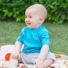 COTTON FACTORY Baby T-SHIRT 100%cotone bambino BAMBINA 7 colori bebè con bottoni T-shirt bebè price