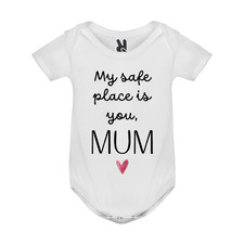 Body neonato MY SAFE PLACE IS YOU MUM mamma amore figlio regalo - bebè unisex T-shirt bebè price