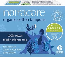 Natracare Tamponi in Cotone Biologico Regolari Totalmente Senza Cloro, 10 Ct Sanitario Pads e Tampons price