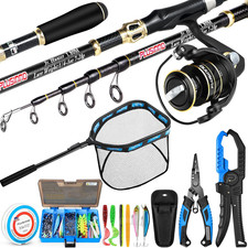 Attrezzatura da Pesca,Kit Completo di Palo da Pesca Include Canna da Pesca e Mulinello Combo,Tackle Bo Accessori per Fishing price
