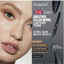 PHOERA ULTRA SLIM EYE BROW LINER MATITA SPOOLIE PENNELLO TRUCCO SOPRACCIGLIA RETRATTILE Eyebrow Makeup price