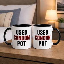 Tazza da caffè con caffettiera usata novità 11 oz tazza Condoms price