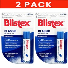 2 x Blistex Classic Protezione Labbra Cura Quotidiana SPF10 - 4,25g Lip Cura / Protectors price